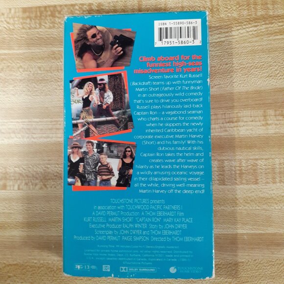 Captain Ron 1992 VHS Comedy Kurt Russell Martin Short Touchstone Disney Cult 90s - Picture 4 of 7